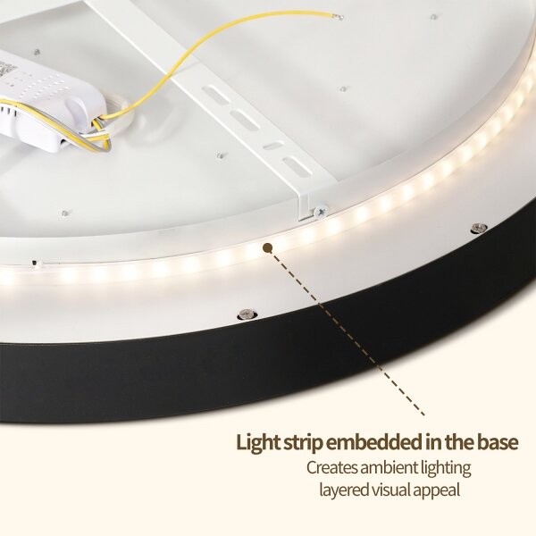 Brilagi - stmievateľné LED svietidlo GLASS POOL DOUBLE LED/60W/230V 50 cm čierne + diaľkové ovládanie
