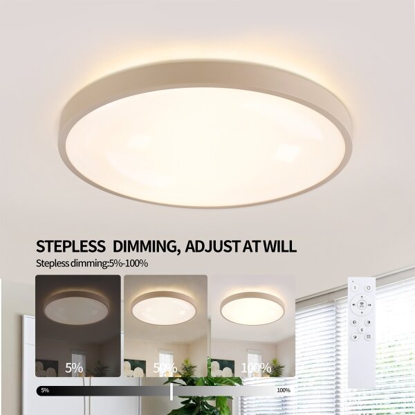 Brilagi - stmievateľné LED svietidlo GLASS POOL DOUBLE LED/60W/230V 50 cm béžová + DO