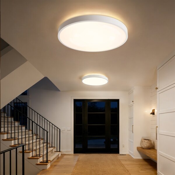 Brilagi - stmievateľné LED svietidlo GLASS POOL DOUBLE LED/80W/230V 60 cm biele + diaľkový ovládač
