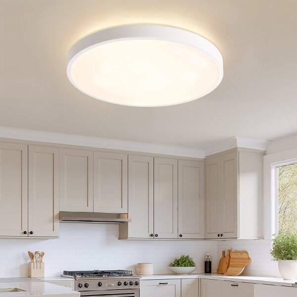Brilagi - stmievateľné LED svietidlo GLASS POOL DOUBLE LED/80W/230V 60 cm biele + diaľkový ovládač