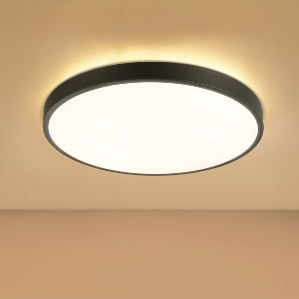 Brilagi - stmievateľné LED svietidlo GLASS POOL DOUBLE LED/60W/230V 50 cm čierne + diaľkové ovládanie