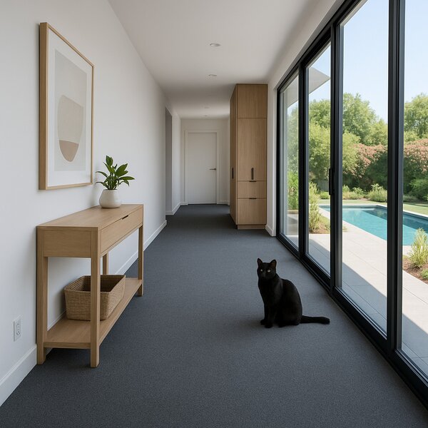 Condor Carpets, Záťažový koberec Rambo-Bet 78, na mieru, šíře 3m,4m,5m, šedá, filc, kuchyňa