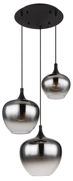 Globo 15548-3H - Luster na lanku MAXY 3xE27/40W/230V čierna