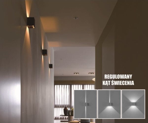 LED Vonkajšie nástenné svietidlo KREON 2xLED/3W/230V IP54 4000K čierna
