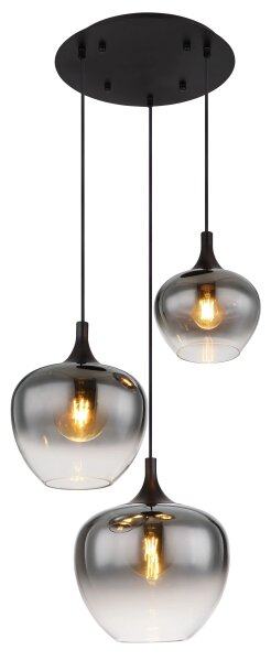 Globo 15548-3H - Luster na lanku MAXY 3xE27/40W/230V čierna