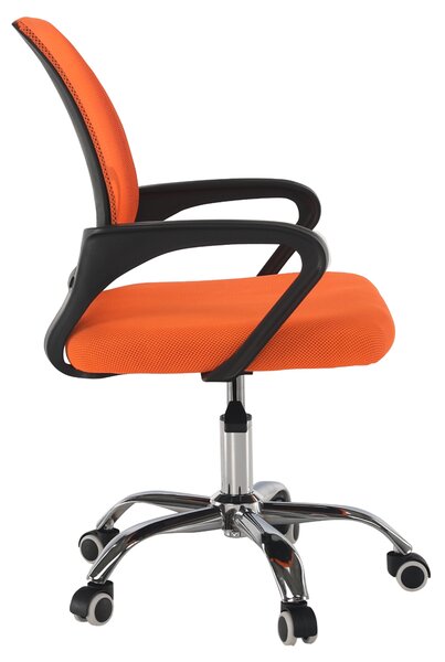 Kancelárska stolička s podrúčkami Dex 2 New - oranžová / čierna / chróm