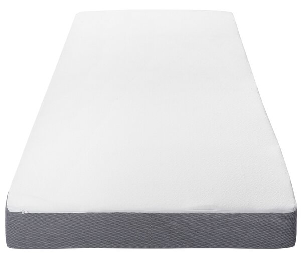 Penový matrac biely 80 x 200 cm odnímateľný poťah na zips stredne tvrdý spálňa