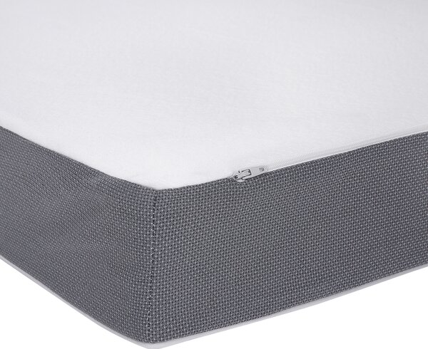 Penový matrac biely 80 x 200 cm odnímateľný poťah na zips stredne tvrdý spálňa