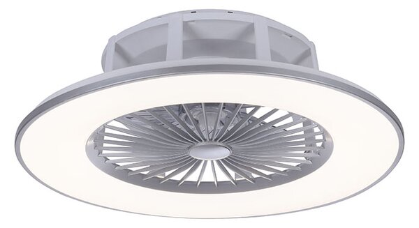 Dizajnový stropný ventilátor sivý vrátane LED 2700 - 5000K - Maki