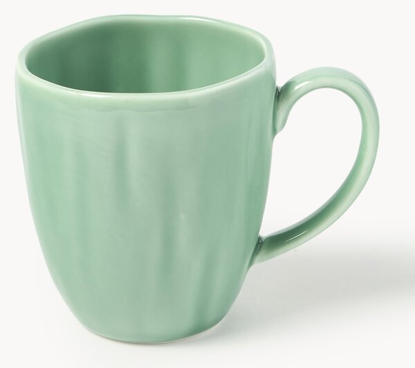 Porcelánové hrnčeky's embosovaným vzorom Sali, 4 ks