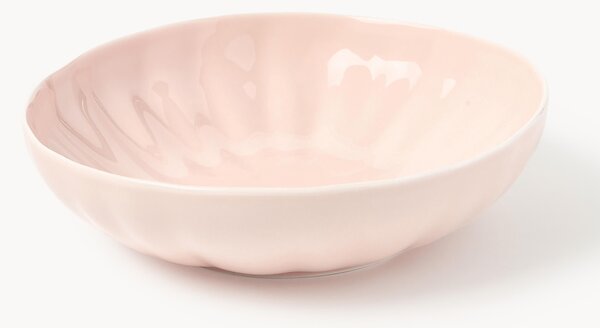 Porcelánové hlboké taniere's embosovaným vzorom Sali, 4 ks