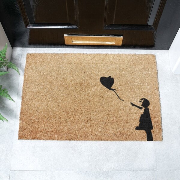 Rohožka z kokosového vlákna 40x60 cm Girl With a Ballon – Artsy Doormats
