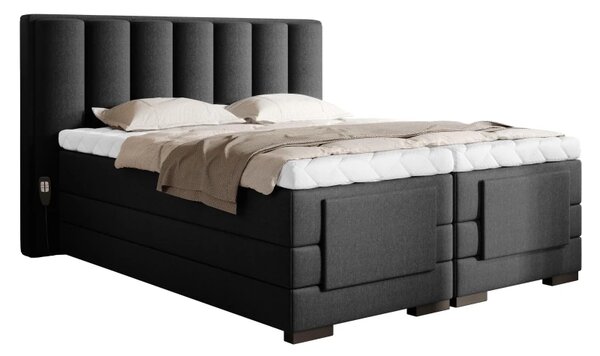 Zltahala.sk Kontinentálna posteľ VENETA boxspring s elektrickým polohovaním 200X180, šedá (Sola 06)