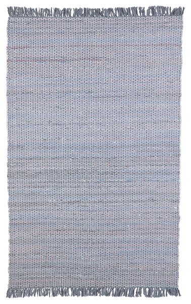 Koberec sivý bavlnený 140 x 200 cm so strapcami obdĺžnikový ručne vyrobený boho eklektický