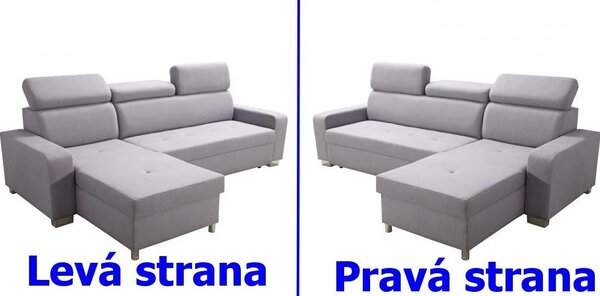 Zltahala.sk Rohová sedacia súprava Milo Mini, Ľavá, sivá (gobi 13)