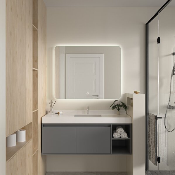 Erga Evelyn, LED zrkadlo 100x80cm, 2760 lm, 6500K, zadné osvetlenie, ERG-V01-119-1080-00