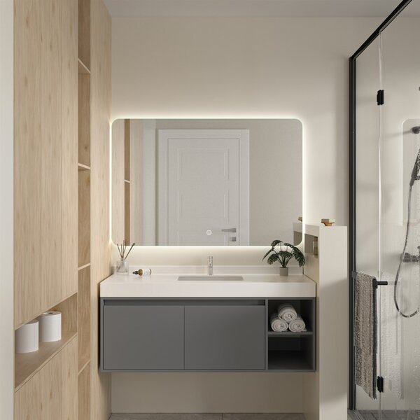 Erga Evelyn, LED zrkadlo 120x80cm, 3105 lm, 6500K, zadné osvetlenie, ERG-V01-119-1280-00