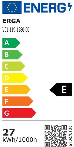 Erga Evelyn, LED zrkadlo 120x80cm, 3105 lm, 6500K, zadné osvetlenie, ERG-V01-119-1280-00