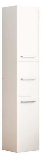 Regál biely moderný stojaci vysoký podkrovný stĺp 3 dvere 170 cm