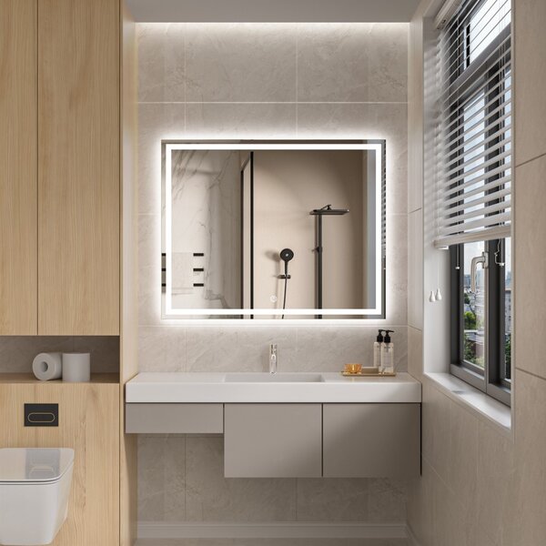 Erga Harper, LED zrkadlo 100x80cm, 2760 lm, 6500K, predné/zadné osvetlenie, ERG-V01-113-1080-00