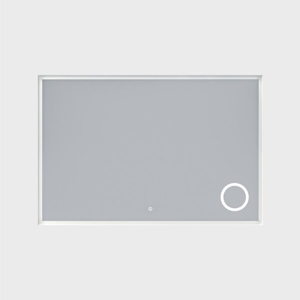 Erga Luna, LED zrkadlo 120x80cm s kozmetickým zrkadlom 3x zväčšenie, 3105 lm, 6500K, predné/zadné osvetlenie, ERG-V01-124-1280-00