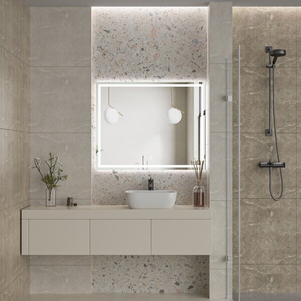 Erga Harper, LED zrkadlo 100x80cm, 2760 lm, 6500K, predné/zadné osvetlenie, ERG-V01-113-1080-00