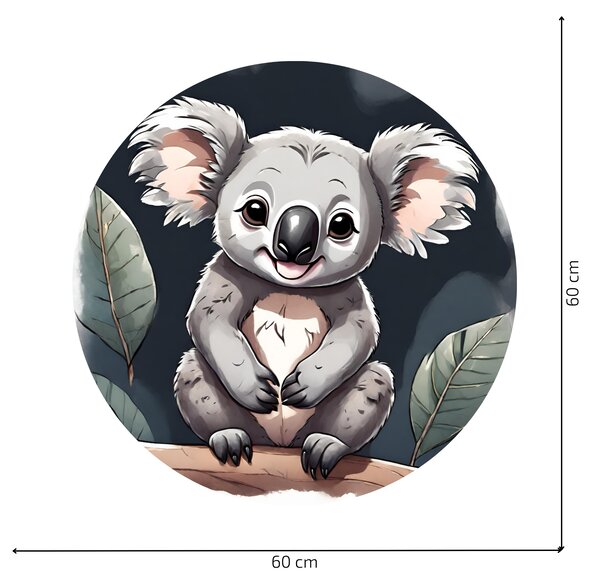 120x120cm Exotické zvieratá - sada textilných nálepiek na stenu