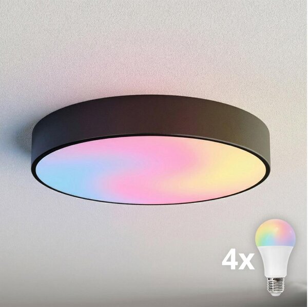 BRILAGI - LED RGBW Stmievateľné stropné svietidlo CLARE 4xE27/12W/230V čierna