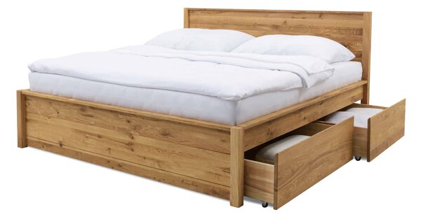 Dubová posteľ Sandra 160×200, manželská posteľ