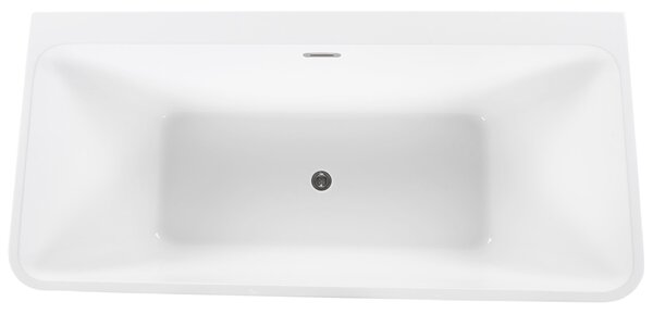 Vaňa čierna sanitárny akrylát 170 x 80 cm oválna pre jednu osobu minimalistický dizajn