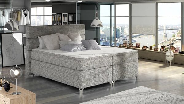 Zltahala.sk Posteľ Boxspring Amadeus 200x180, tm. hnedá (koženka - bao 12)