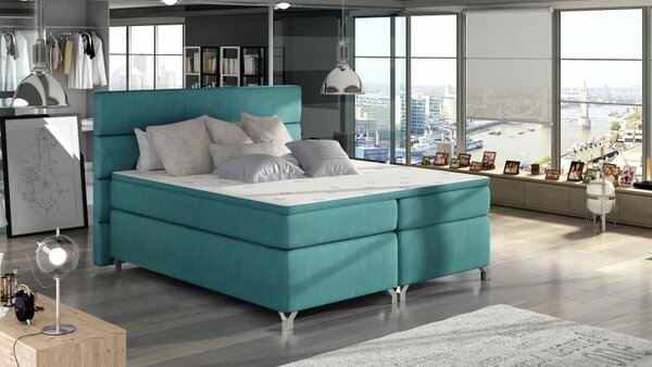 Zltahala.sk Posteľ Boxspring Amadeus 200x180, tm. hnedá (koženka - bao 12)