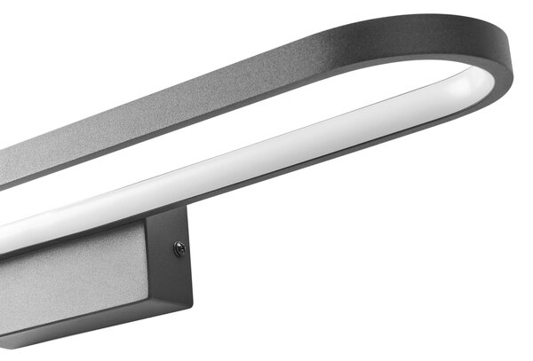Obrazové a zrkadlové LED svietidlo čierna kovová horizontálna nástenná lampa kúpeľňa obývacia izba