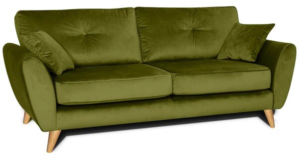 Zltahala.sk Pohovka ISLA 3P, zelená (velvet - GREEN)