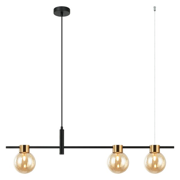 Italux PND-5225-3-BK-AMB závesné stropné svietidlo Bletter G9