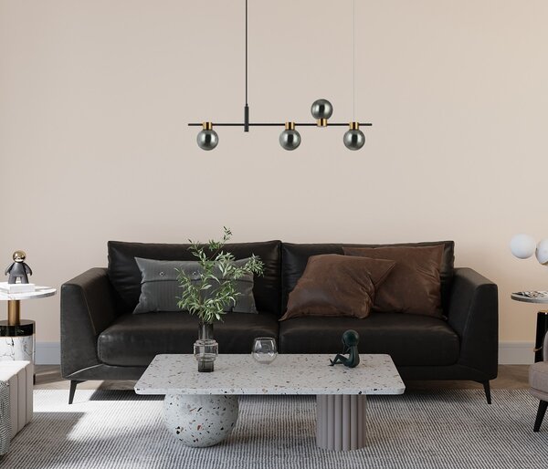 Italux PND-5225-4-BK-SG závesné stropné svietidlo Bletter G9