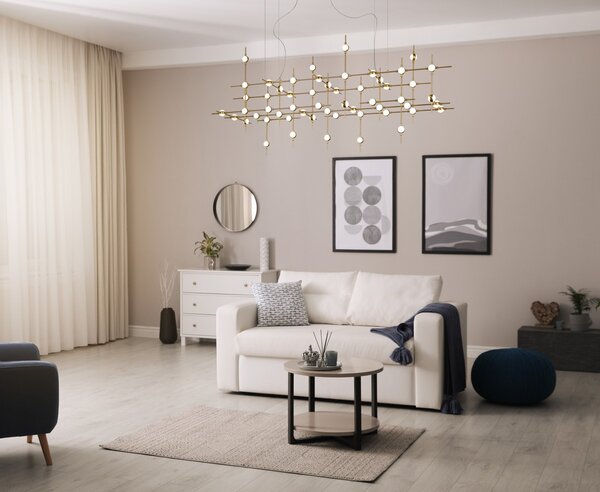 Italux MD18001067-55A GD LED závesné stropné svietidlo Provenza | 132 W integrovaný LED zdroj | 3000K