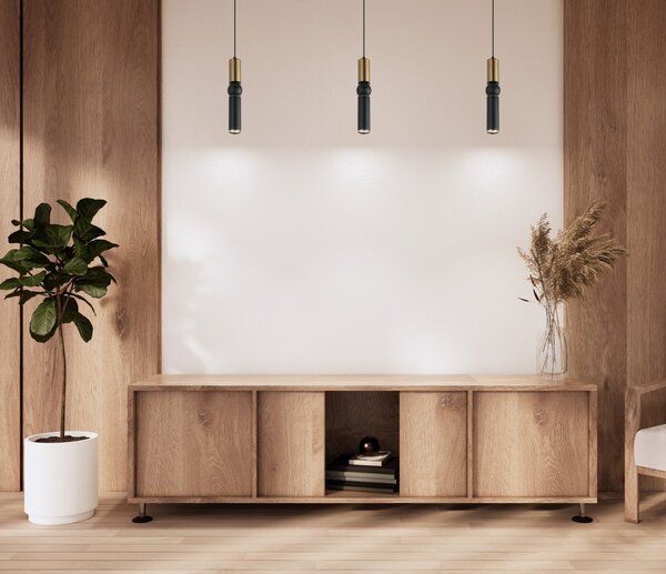 Italux PND-14290-1-BRO-BK závesné stropné svietidlo Isidora GU10