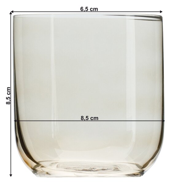 Pohár na vodu (6 ks) Lilo Typ 5 360 ml - svetlohnedá dymová