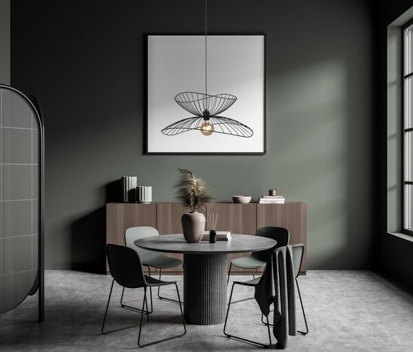 Italux PND-34429-1-BK závesné stropné svietidlo Galia E27
