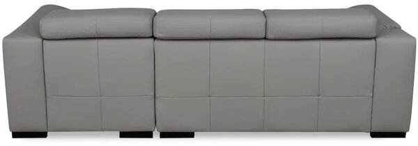 Zltahala.sk Kožená rohová sedacia súprava LOREN II, pravá, sivá (madras - 128 grey)
