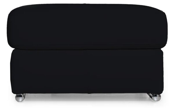 Zltahala.sk Kožený taburet LOREN II, tm. modrá (madras - 106 dark blue)