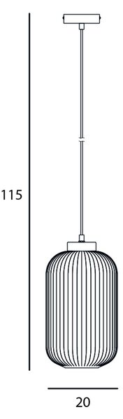 Italux PND-52636-1-BK závesné stropné svietidlo Lindo | 1x40W E27