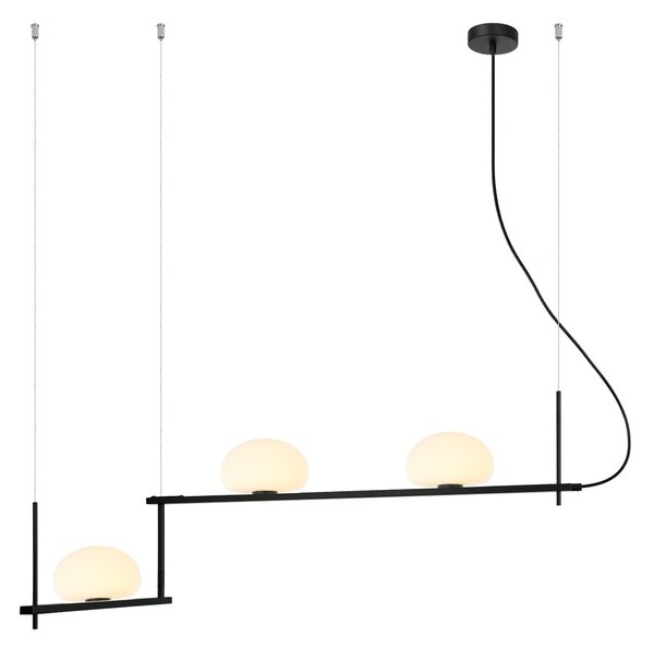 Italux PND-357783-BK+W závesné stropné svietidlo Kernio | 3x25W G9