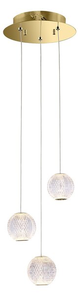 Italux PND-12220121-3A-GD LED závesné stropné svietidlo Rosario | 12.6W integrovaný LED zdroj | 755lm