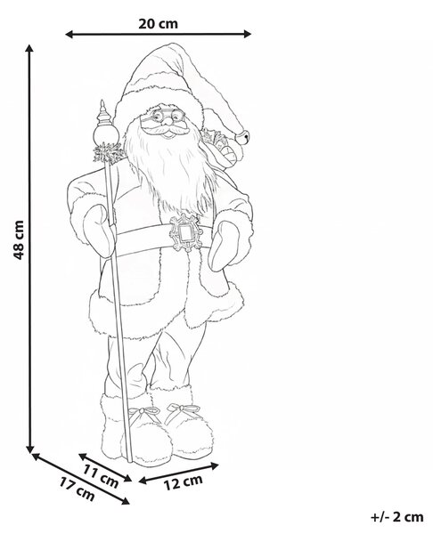 Dekoratívna figúrka strieborná látka syntetický materiál vianočná dekorácia Santa Claus Mikuláš ozdoba