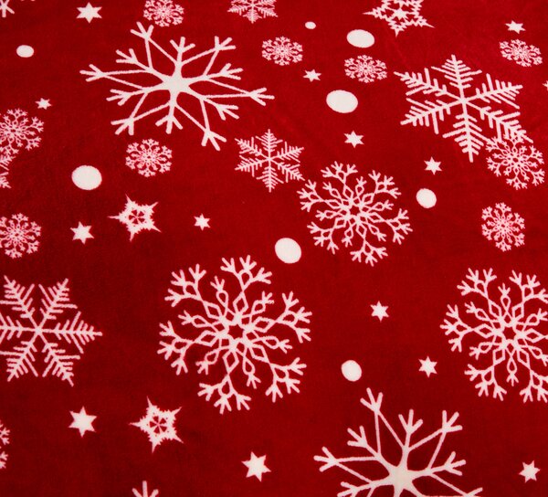 Obliečky mikroplyš SNOWFALL červené Rozmer obliečky: 70 x 90 cm | 140 x 220 cm