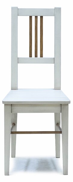 Biela patinovaná stolička