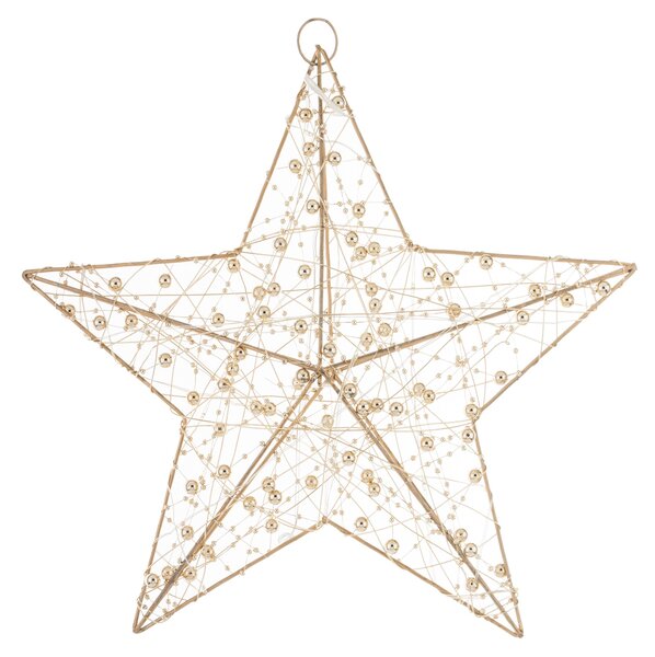 LED zlatá hviezda 30 cm, 146989