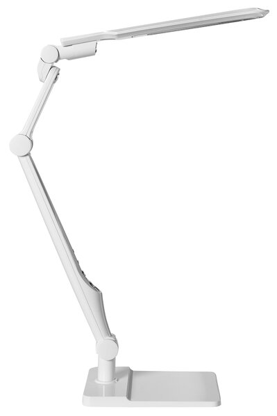 Stolná LED lampa biela syntetický materiál 3 režimy teploty svetla so stmievačom dotyková nastaviteľná otočné tienidlo kancelária
